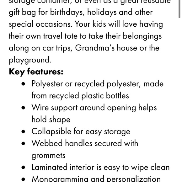 THIRTY ONE gifts tiny utility tote in charcoal cross hatch like new - Picture 5 of 5